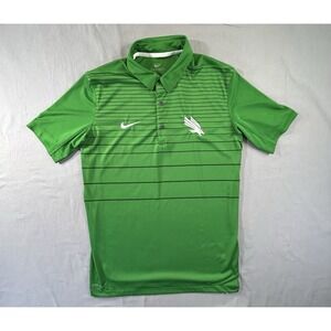 Nike Dri Fit‎ North Texas Mean Green Polo Men's Small hole in back from tag NCAA